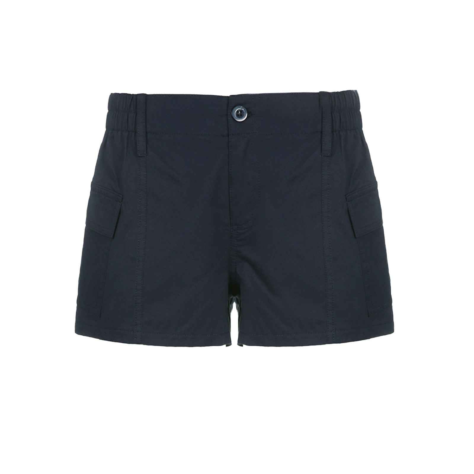 Womens Versatile Fashionable Solid-color Utility Denim Shorts