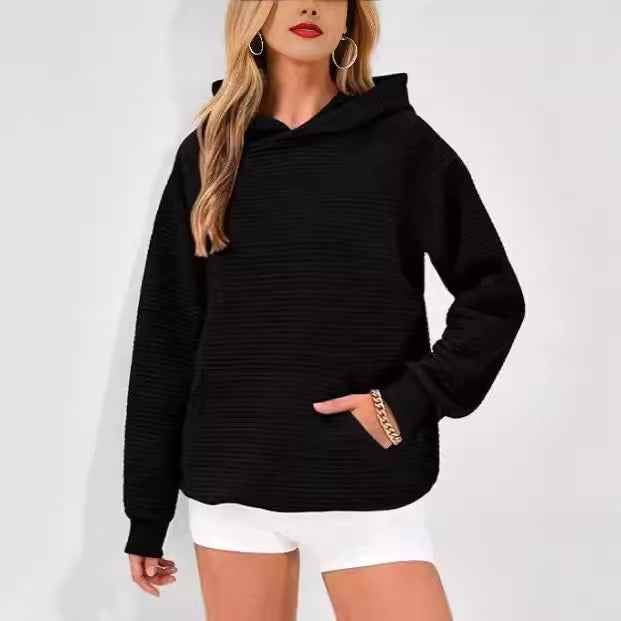 Women Fashion Hooded Sweatshirt, Casual Long Sleeve Pocket Hoodie