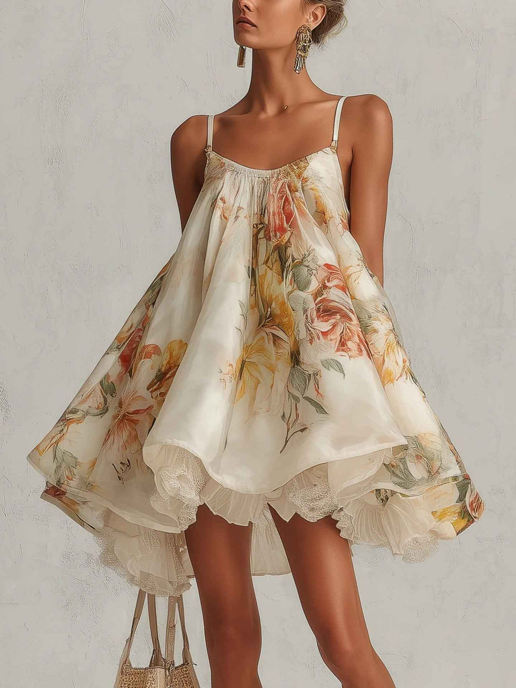 Irregular-hemline Vacation Dress