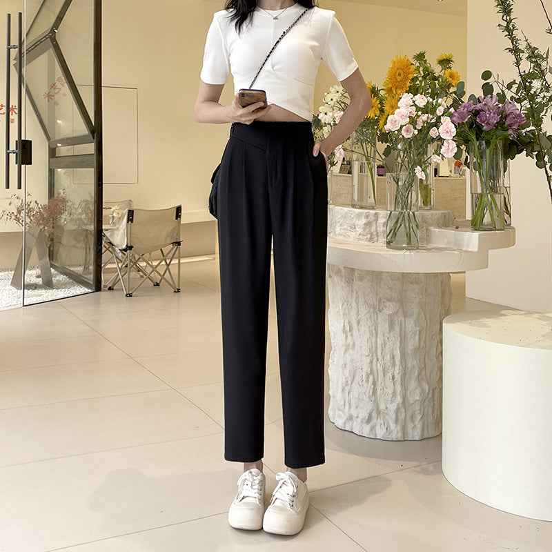 Women's High Waist Tapered Suit Pants