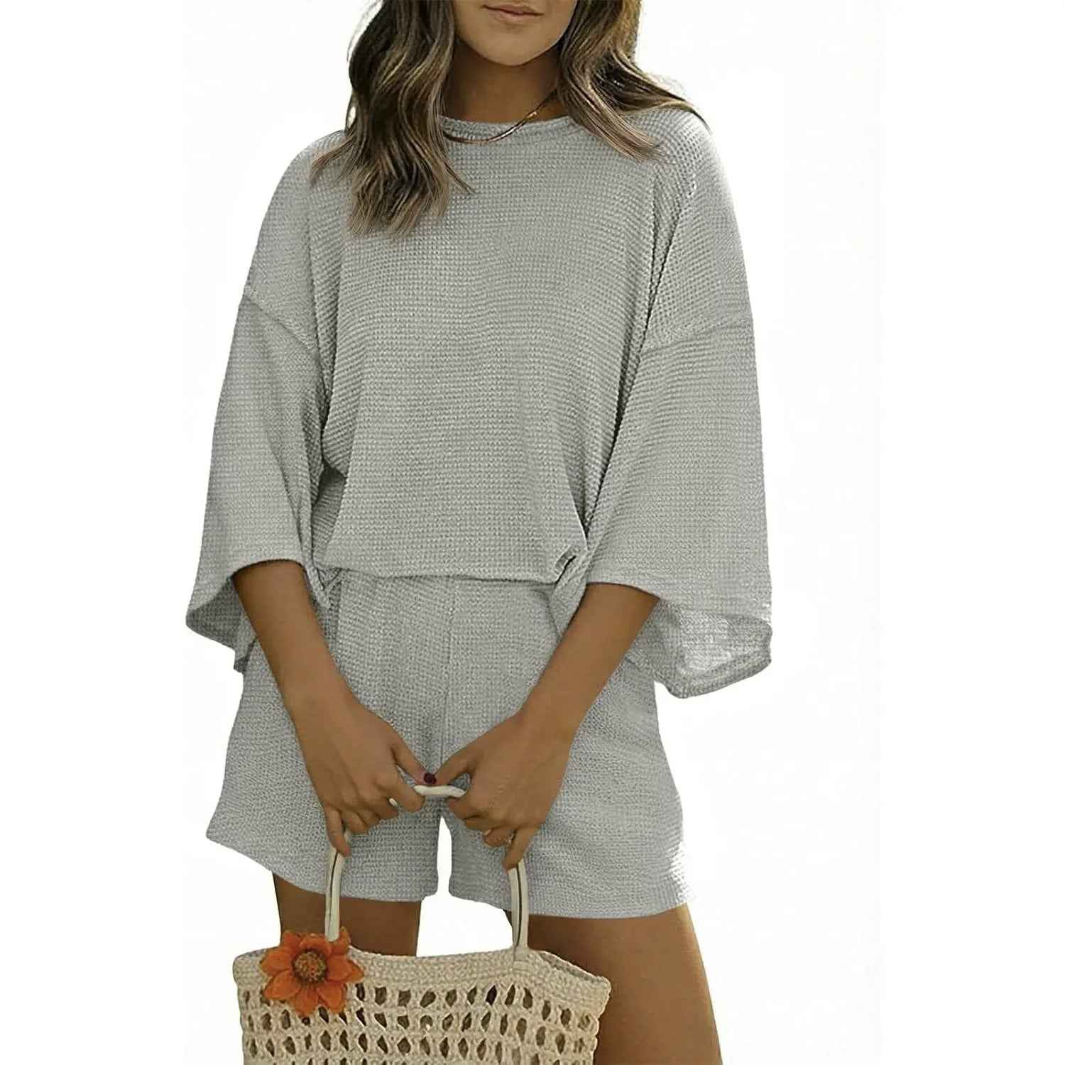 Plaid New Arrival Womens Crew-Neck Set