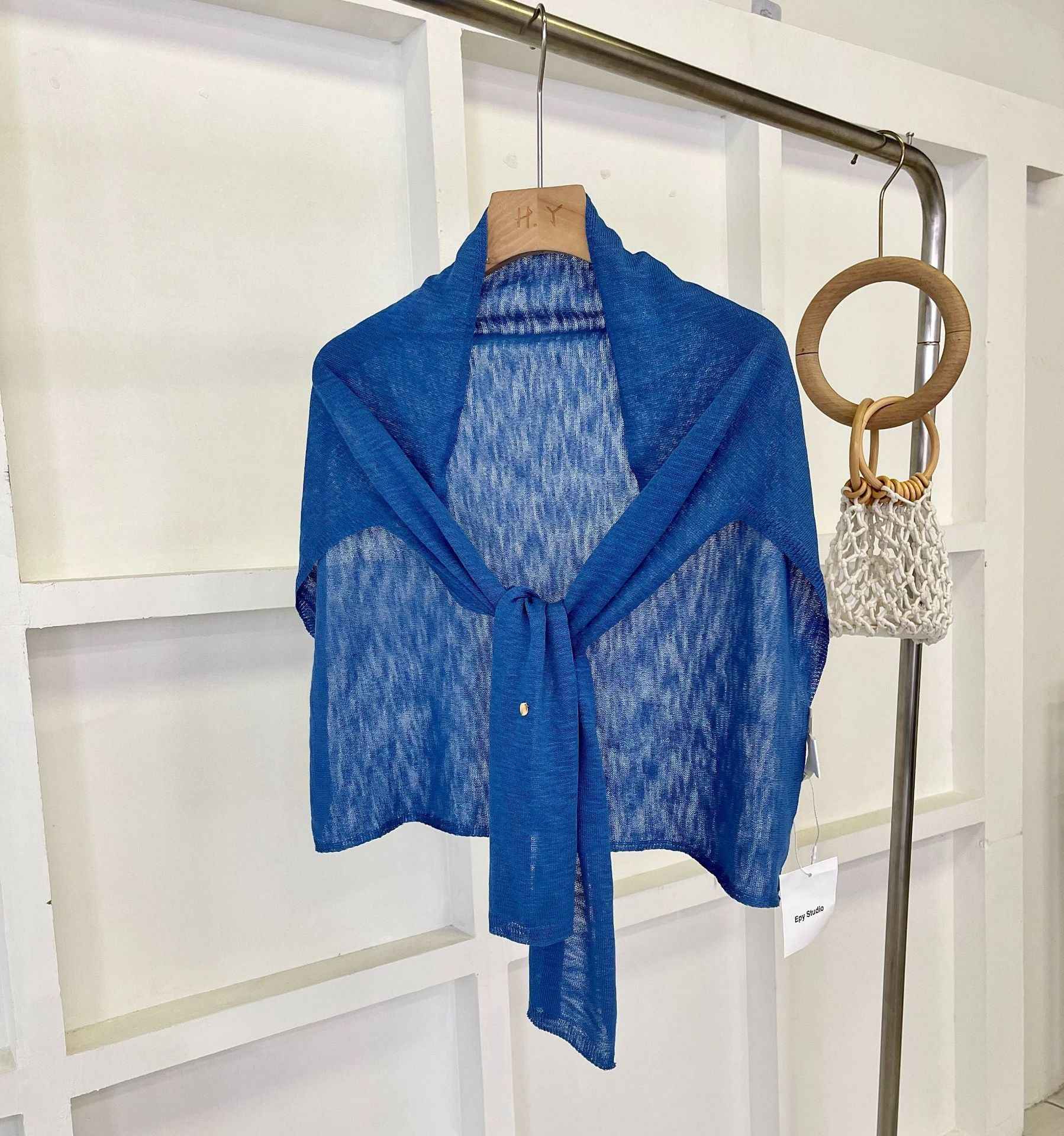 Wool Shawl Solid-color Outerwear For Women Relaxed-fit Vest Empty