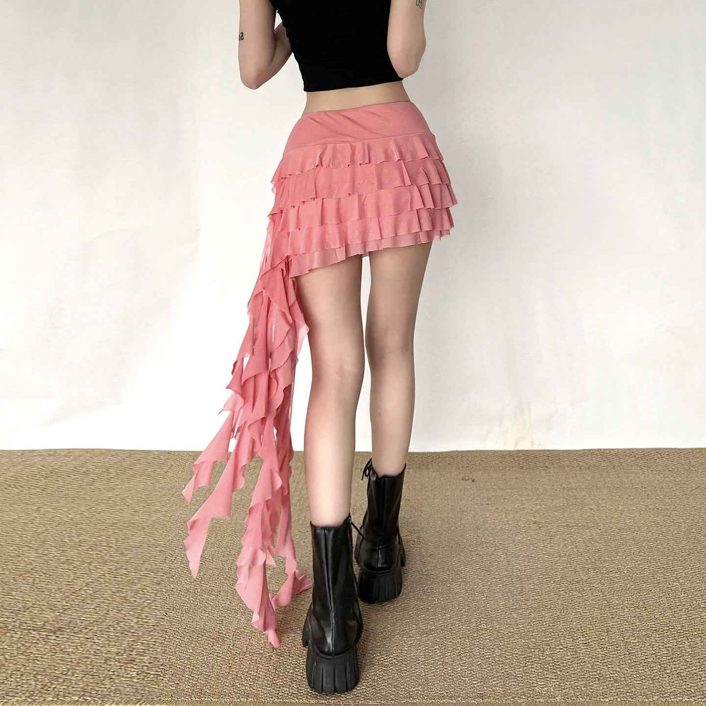 European And American-style Summer New Womens Multi-layer Ruffled Fringed Skirt