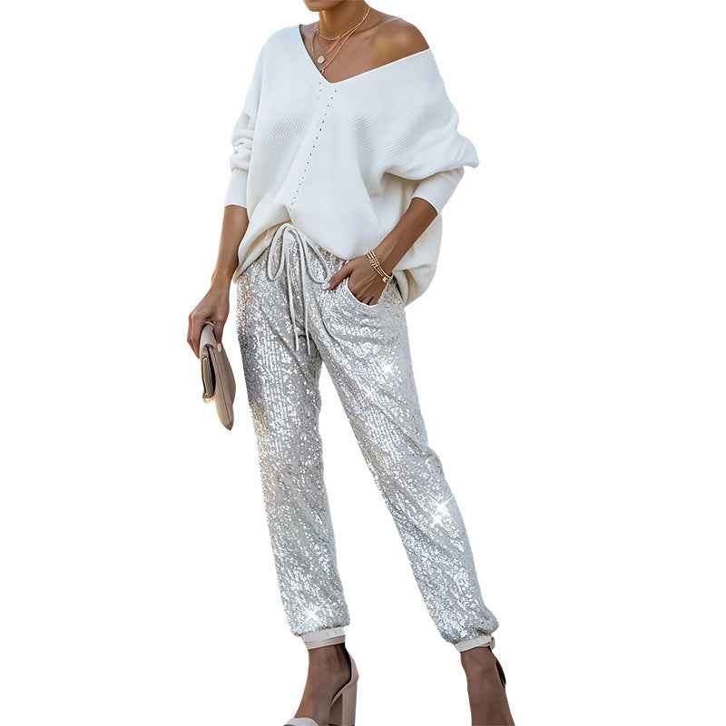 Straight-Leg Trousers — High Waist, Slight Stretch