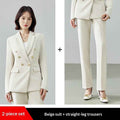 Tailored Jacket & Straight-Leg Trousers Suit Set