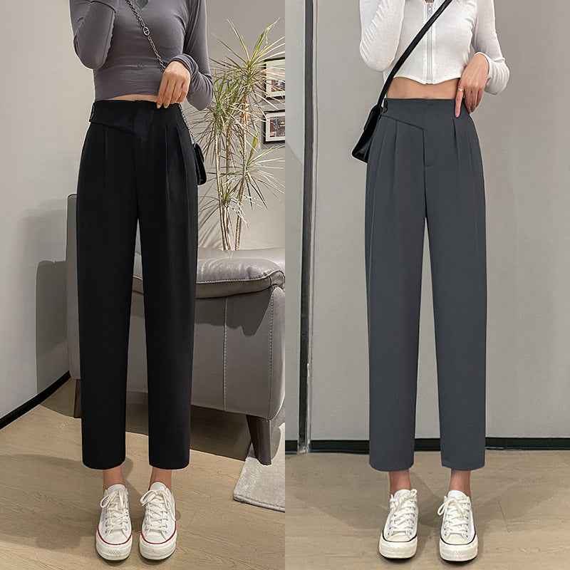 Women's High Waist Tapered Suit Pants