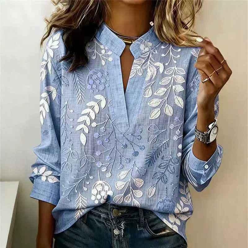Pullover Versatile Spring Summer Long-sleeve Blouse Top