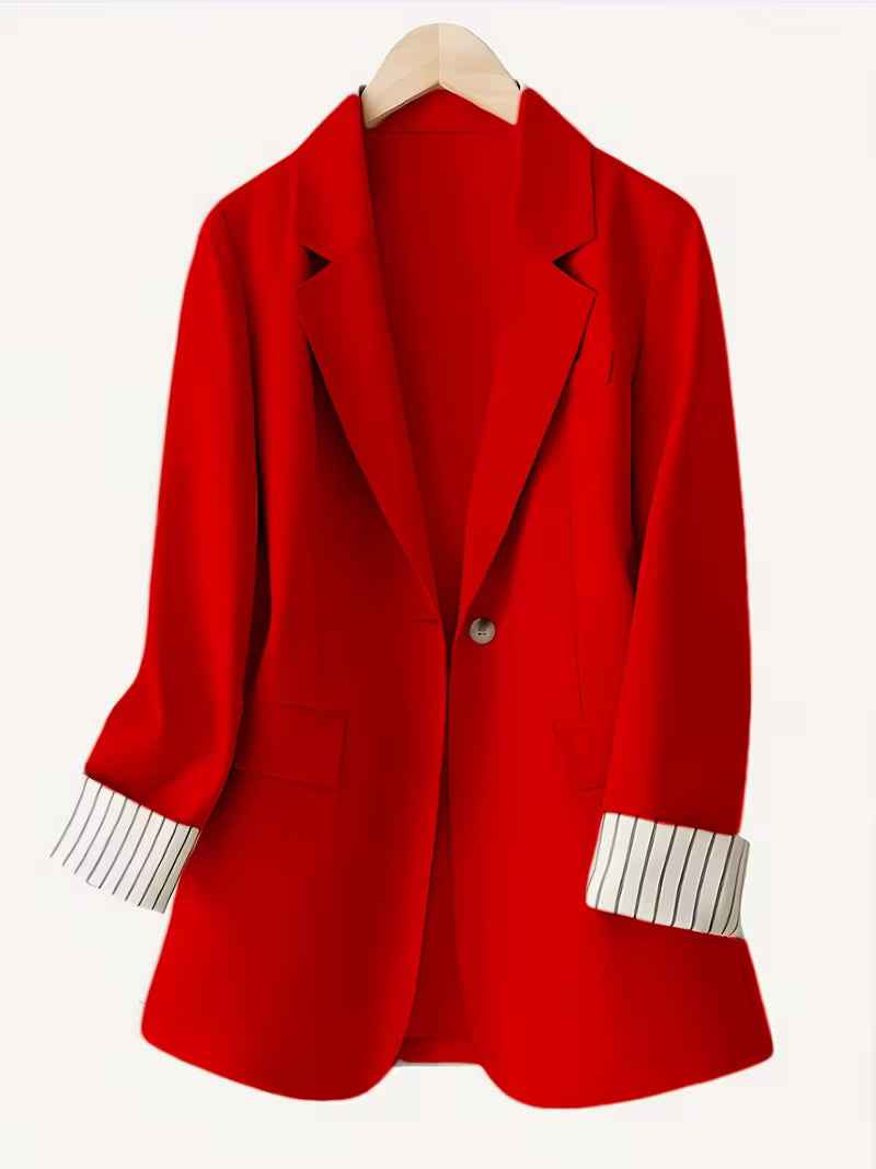 European And American Commuter Casual Solid-Color Blazer