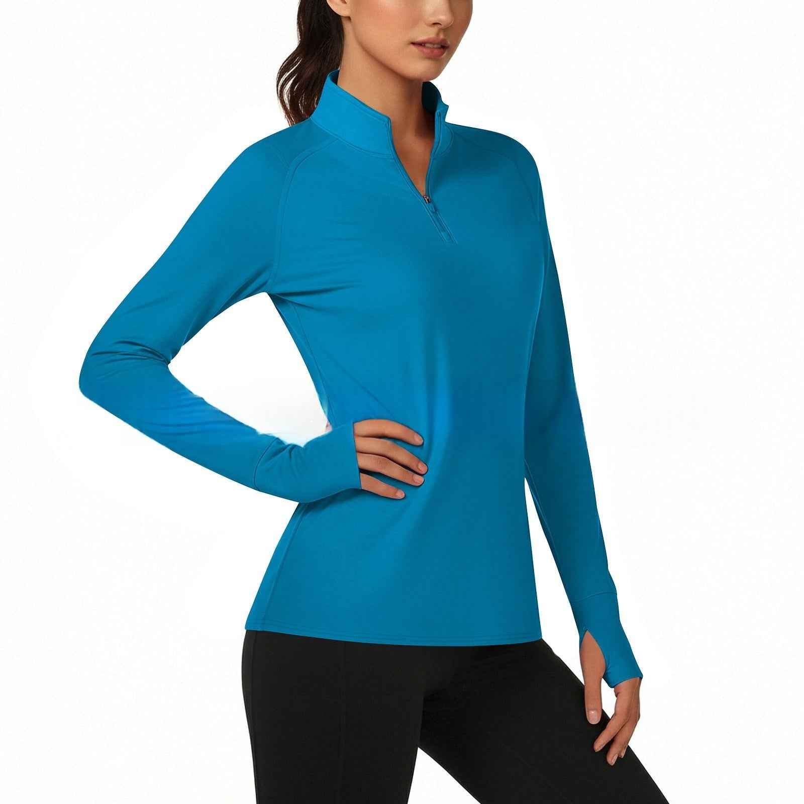 Womens Casual Solid-color Versatile Bottoming Shirt