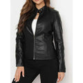 Short Chic Leather Jacket Coat