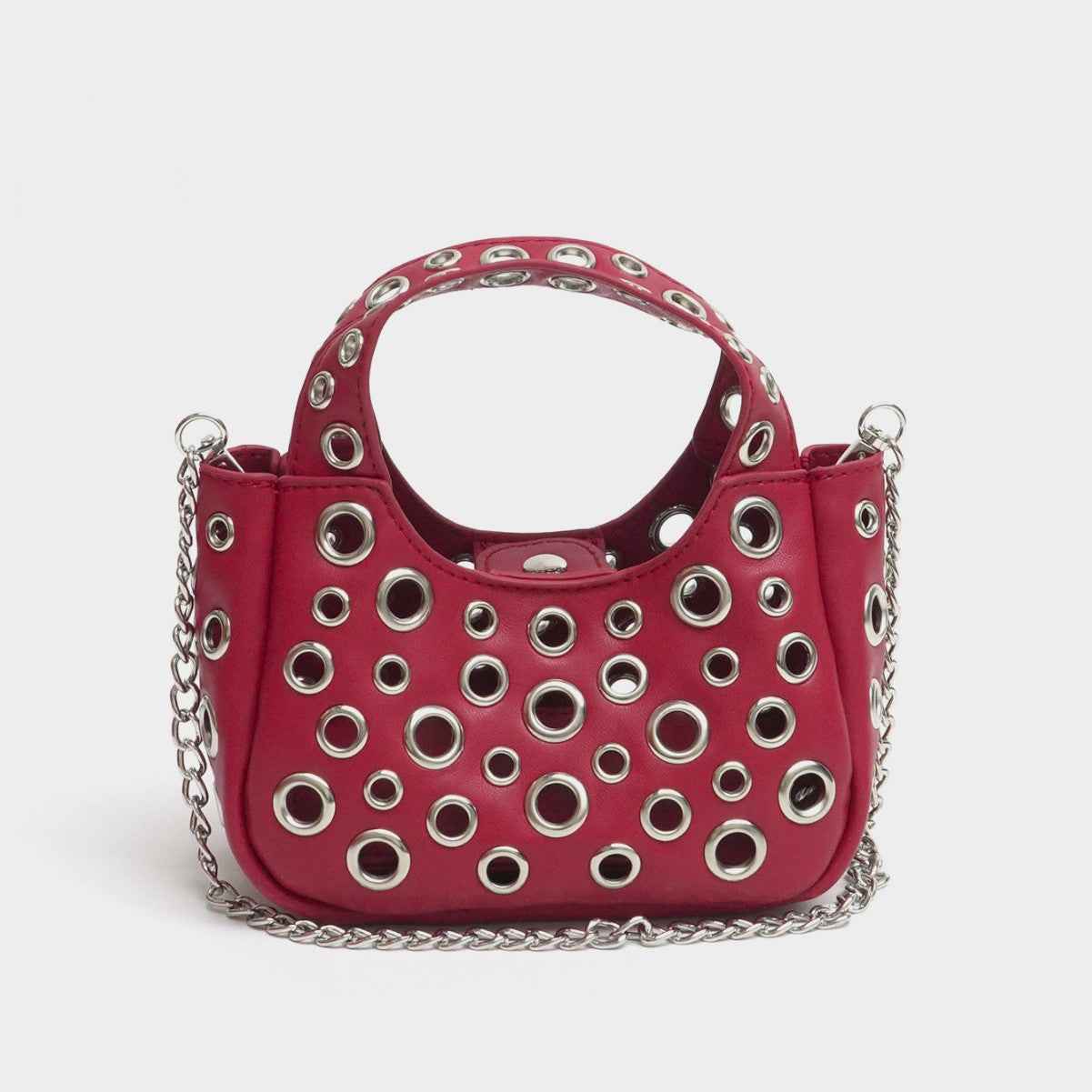 Rivet Bucket Bag — PU Crossbody, Vintage Style, 4 Colours