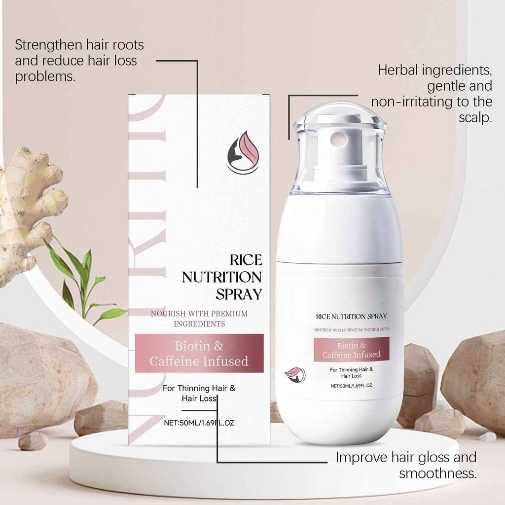 Rice Water Hair Growth Spray with Biotin & Caffeine – 50ml