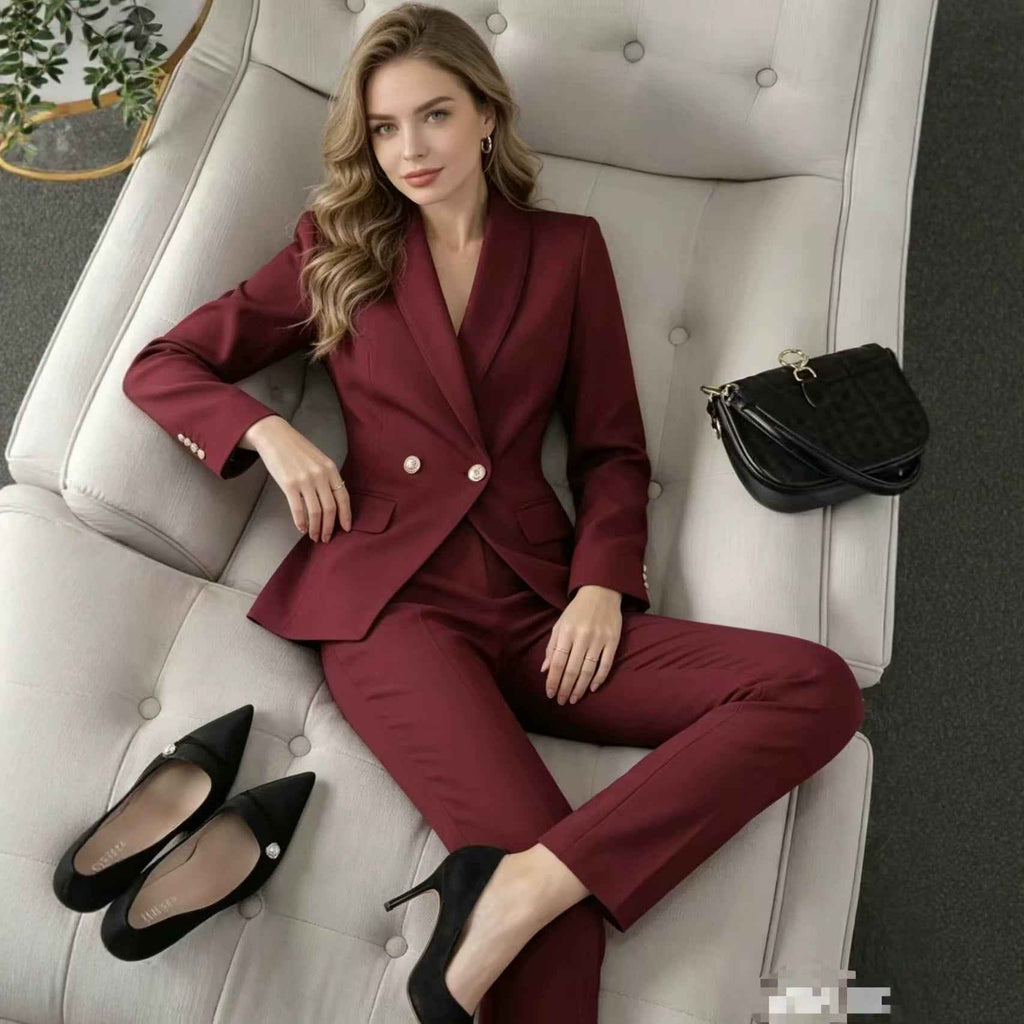 Women's Formal Blazer & Trouser Two-Piece Suit
