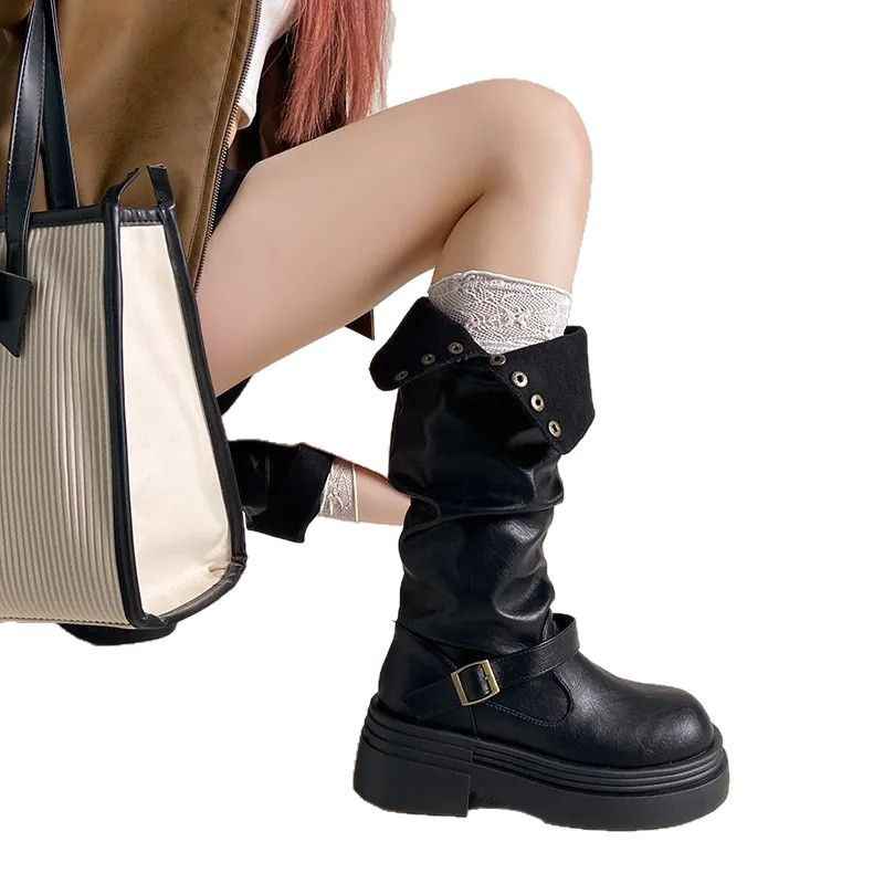 Chunky-Sole Over-the-Knee Boots
