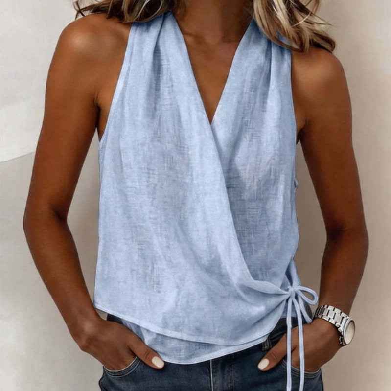 Sleeveless Strap Lightweight And Comfortable V-neck Tank Top