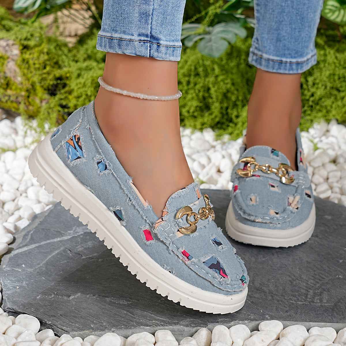 Colour-Block Canvas Sneakers — 4 Colours