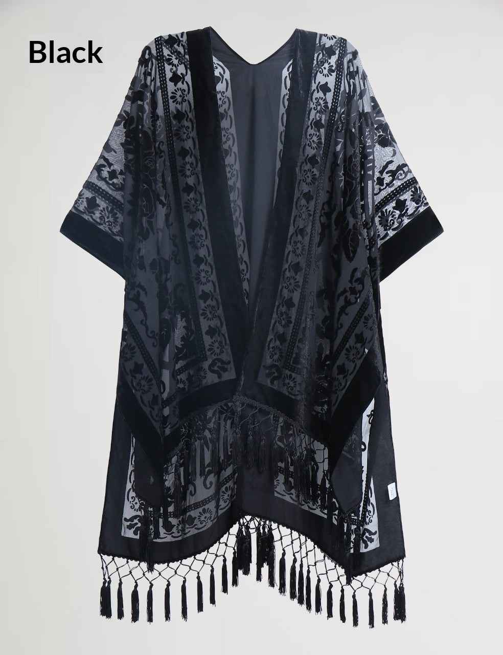 Bohemian Fringed Shawl – Handmade Long Wrap, 19 Colors