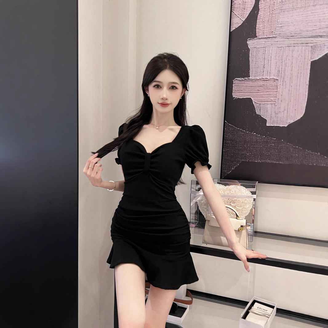 Womens Sexy V-neck White Casual Dress