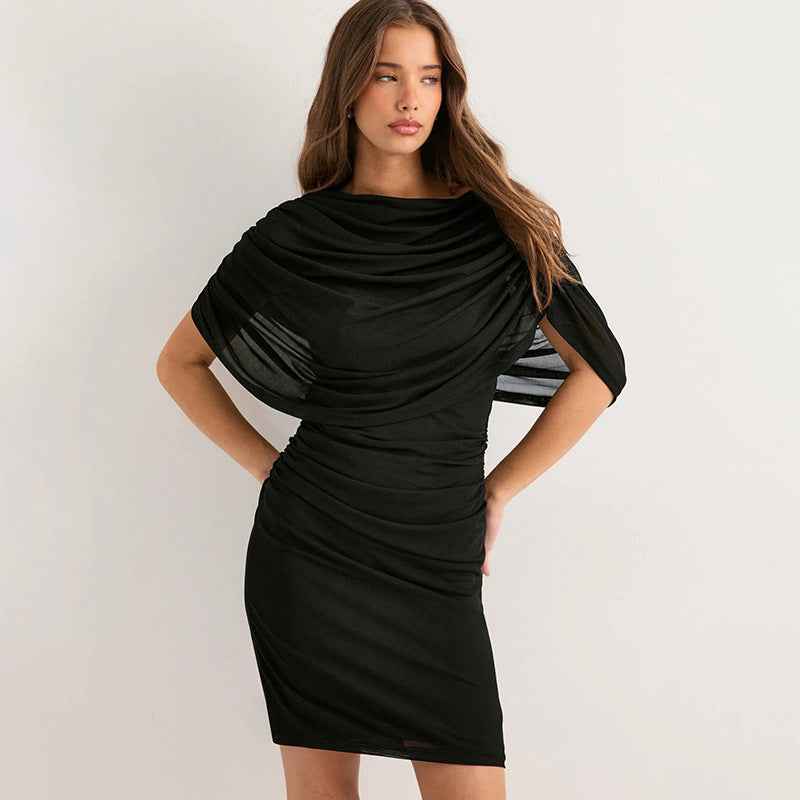 Patchwork Midi Dress — High Waist, Slim Fit, Sleeveless Street Fashion