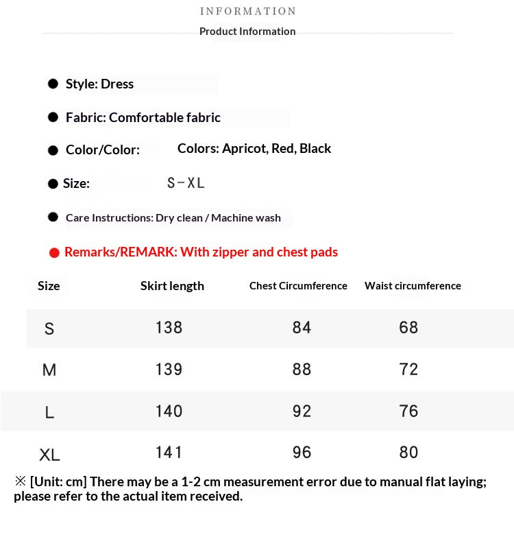 Women's Ruffle-Sleeve Floor-Length Evening Gown - S to XL size chart