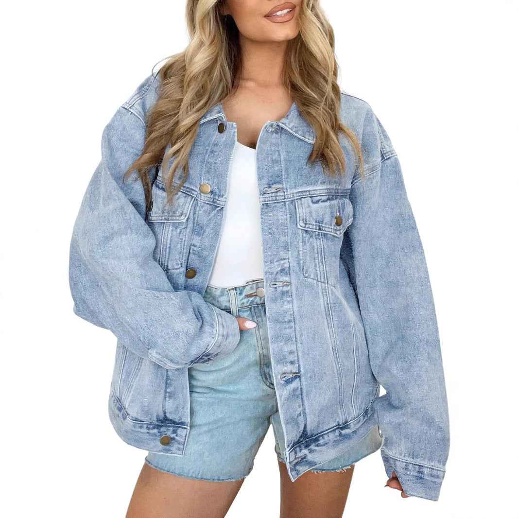 Womens Denim Jacket Long Sleeves
