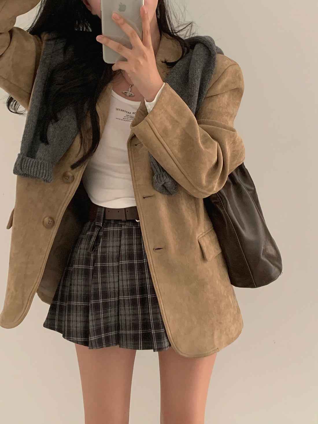 Women's Retro Single-Breasted Jacket – Loose Fit, Two Pockets