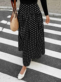 Women's Polka Dot Ruffle Patchwork Midi Skirt — 3 Colours, S–2XL