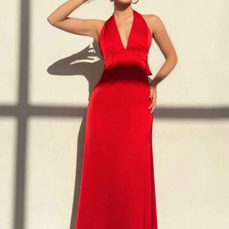 Bow-tie Slim-fit Casual Dress For Women