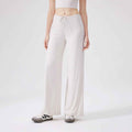 Women's Straight-Leg Yoga Trousers – Breathable Nylon, 6 Colours