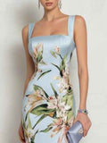 Strapless Sleeveless Sheath Dress With A Back Zipper For Women