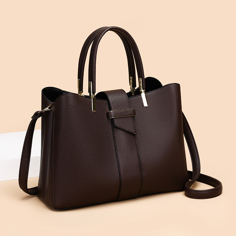 Retro Bucket Crossbody Handbag – Soft Polyester Everyday Bag